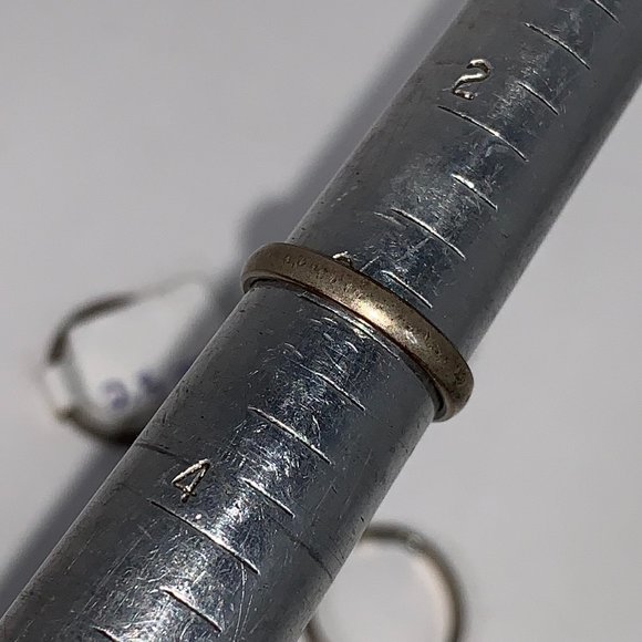 Sterling Silver Thick Plain Band Ring, Size 3 - Picture 1 of 9